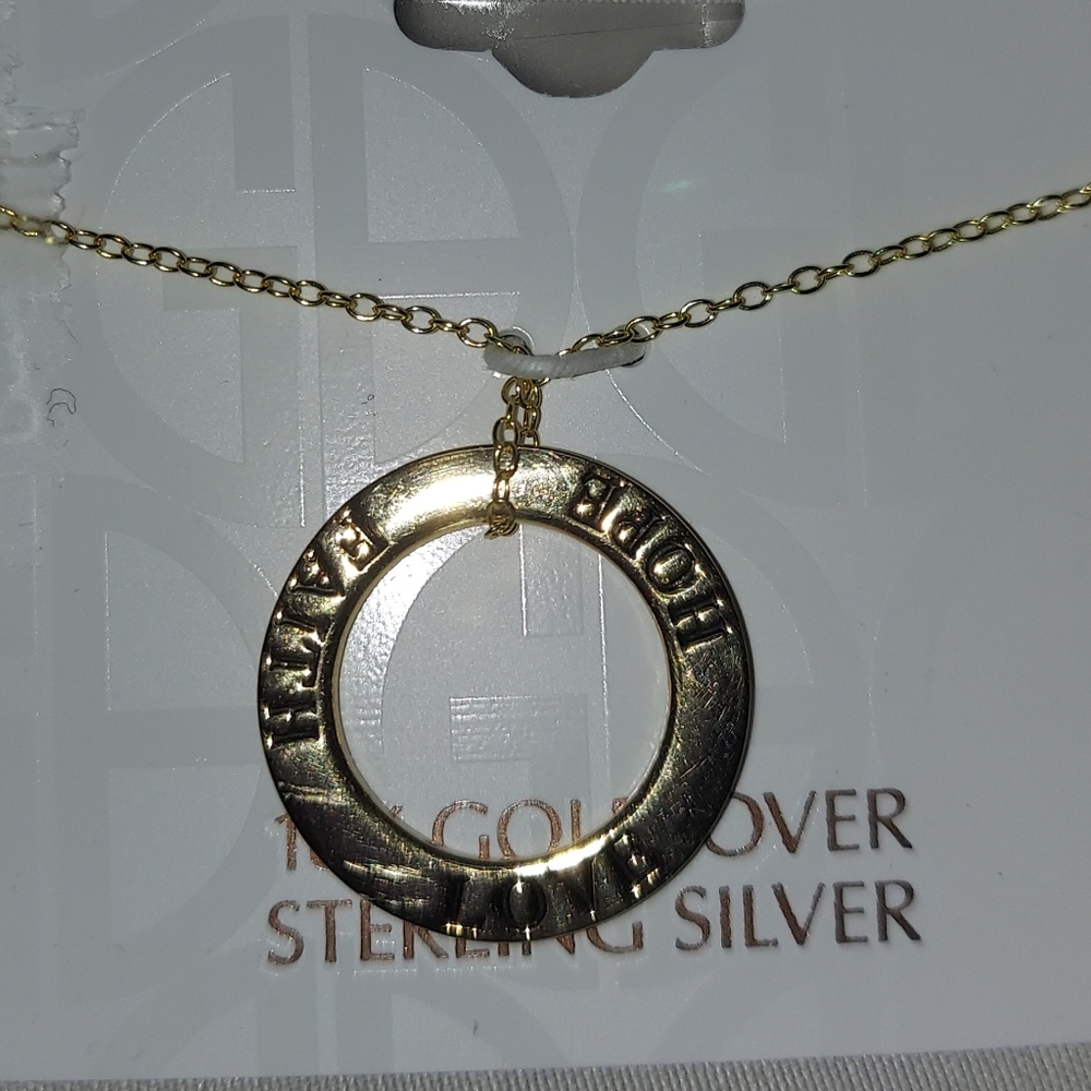 18k gold over sterling silver giani bernini FAITH LOVE HOPE